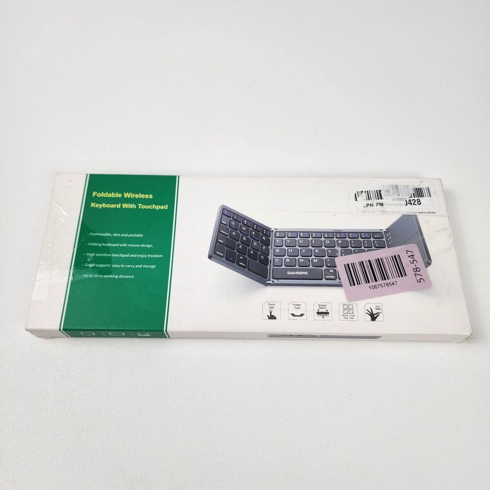 Samsers Foldable Bluetooth Keyboard Touchpad Portable Wireless Tested
